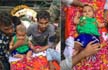 Martyr’s five-month-old daughter sits on his coffin, moves everyone to tears
